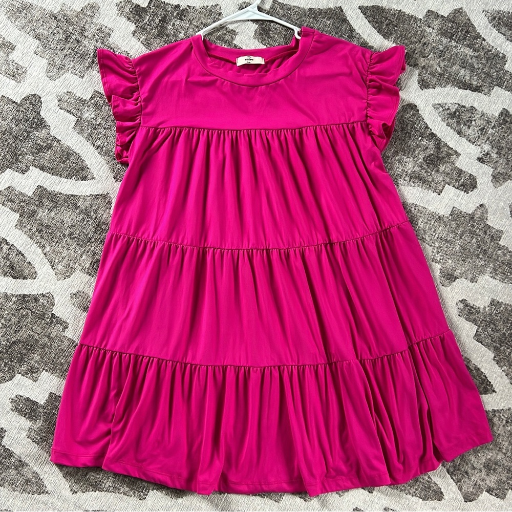 Pink Tiered Dress Dress